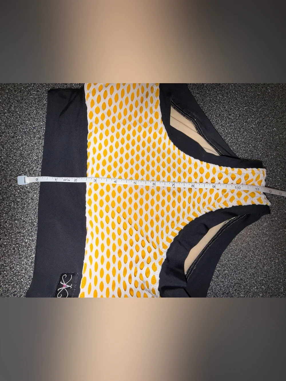 Kandi Kouture Dance 2 Piece Set Yellow/White/Black Size Child X-Large (10/12)